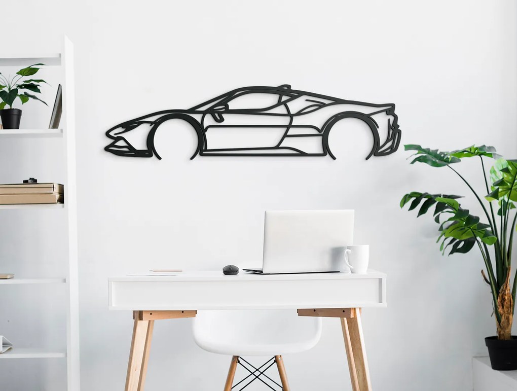 drevko Nálepka Ferrari SF90 Stradale Rozmer obrazu: 22 x 86 cm, Farba dekorácie: Čierna