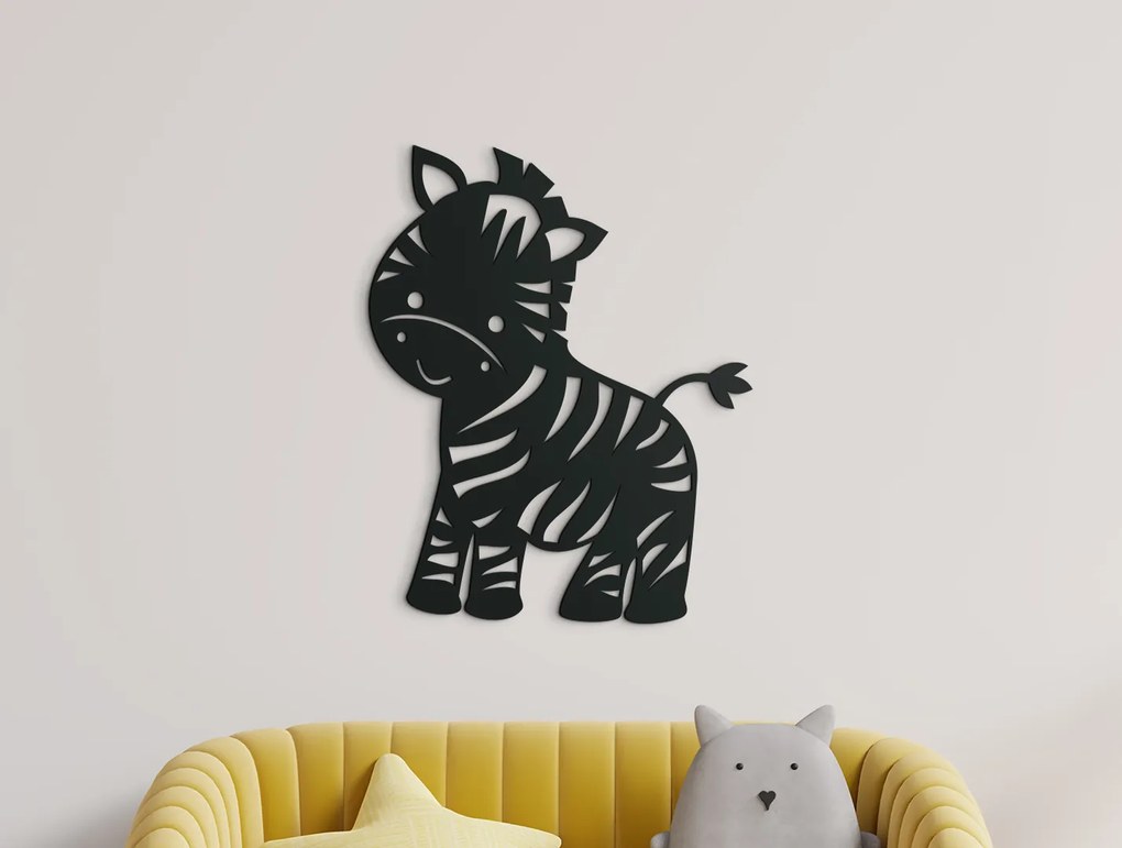 drevko Detská nálepka na stenu Zebra Rozmer obrazu: 40,5 x 32,5 cm, Farba dekorácie: Čierna