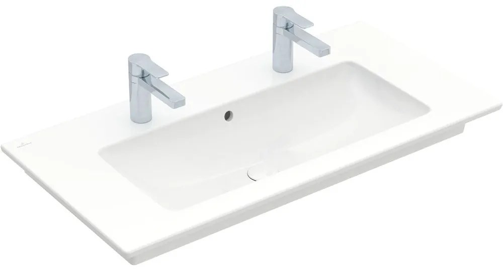 VILLEROY &amp; BOCH Venticello umývadlo na skrinku s dvomi otvormi, s prepadom, 1000 x 500 mm, biela alpská, 4104AK01