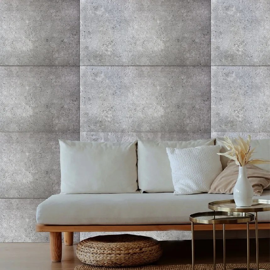 Stropné panely 3D XPS 4314, cena za kus, rozmer 100 cm x 50 cm, BETON sivý, IMPOL TRADE