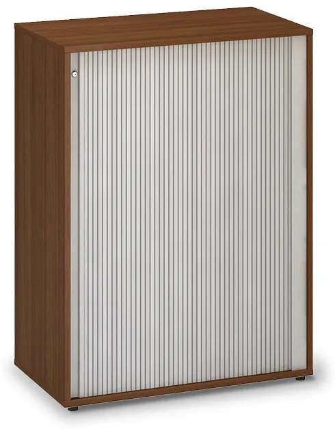 Stredná skriňa ProOffice, žalúziové dvere 80 x 45 x 106,3 cm, orech