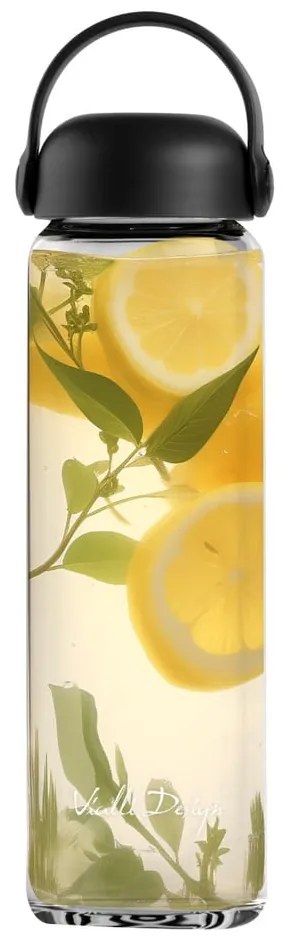 Čierna sklenená fľaša 540 ml Fuori – Vialli Design
