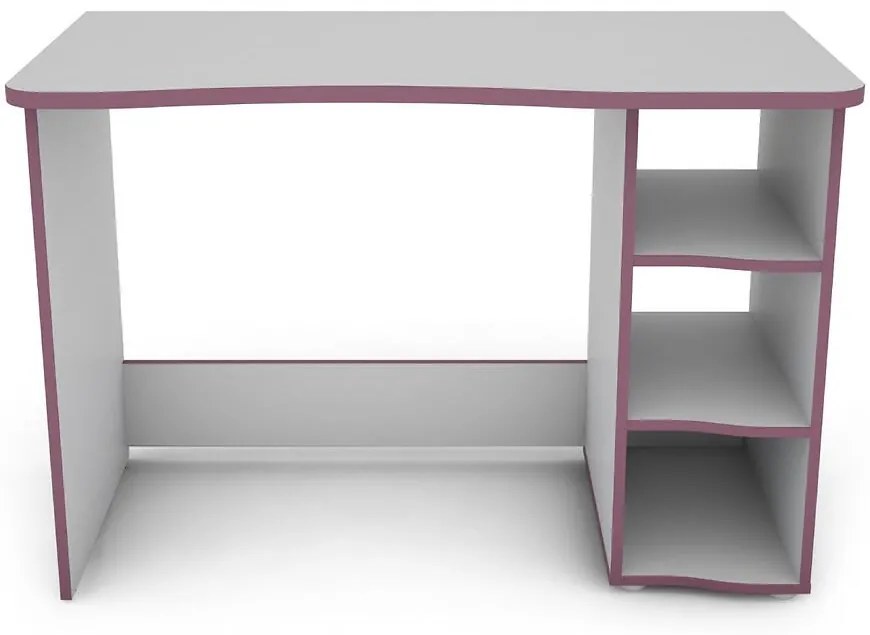 Písací stôl Matrix 6 biely/fialový