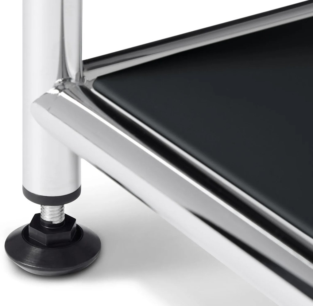 Kovový konferenčný stolík »CN3«, otvorený, čierny