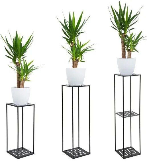 Stojan na kvety 60x24 cm čierna