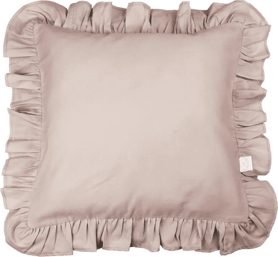 Vankúš s volánikmi tmavo ružová 45cm