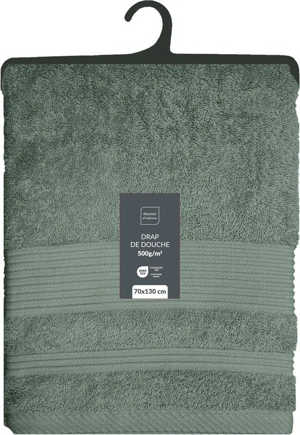 Šalviová zelená froté bavlnená osuška 70x130 cm Tendresse – douceur d'intérieur
