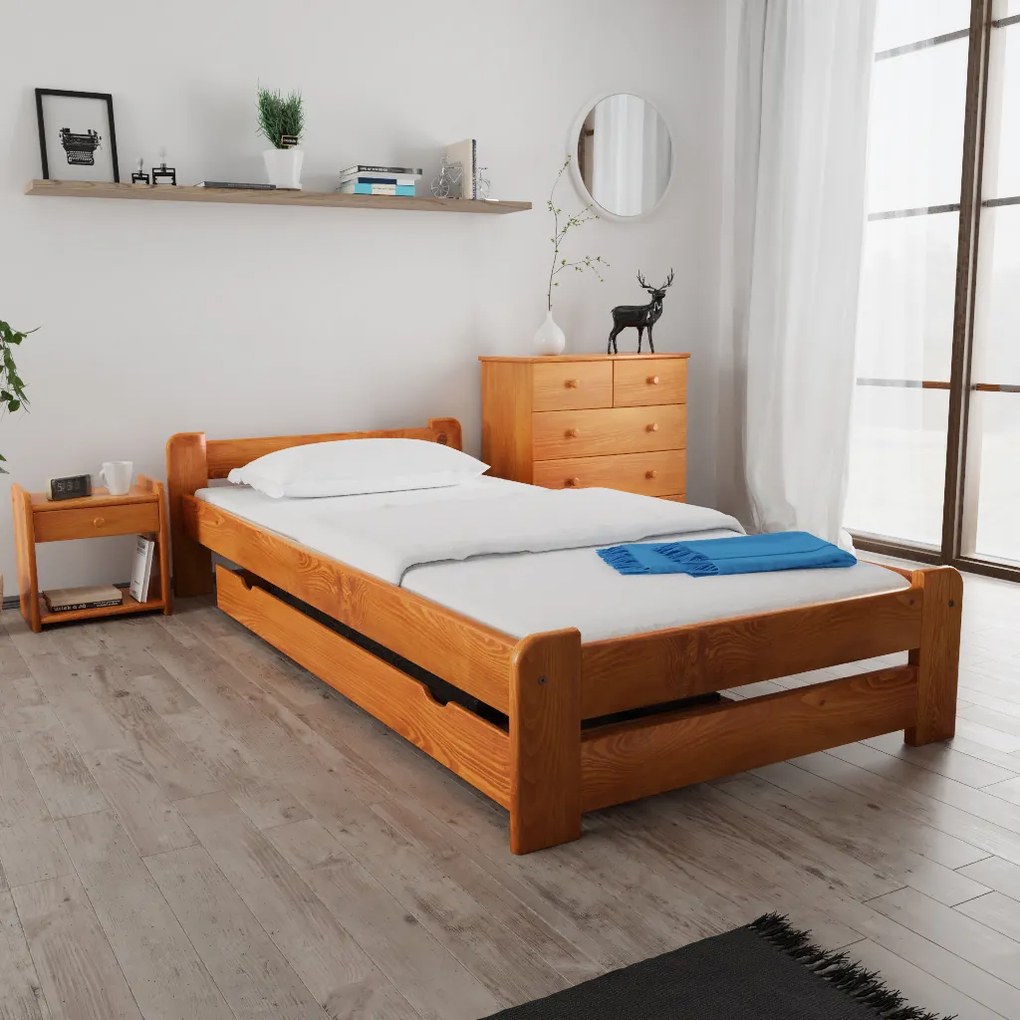 Posteľ Emily 80 x 200 cm, jelša Matrac: Matrac COCO MAXI 20 cm
