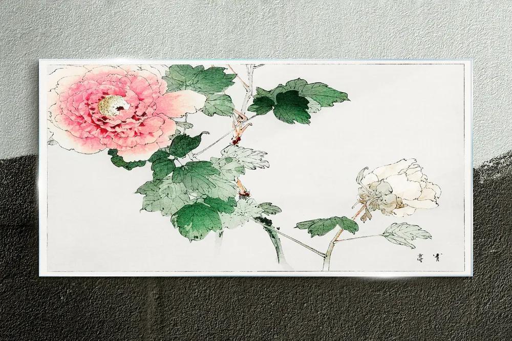 Skleneny obraz Kvetinové listy kvetov