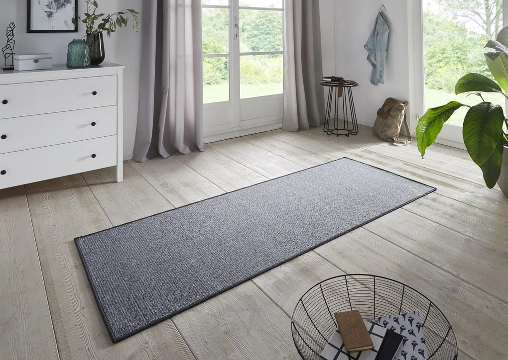 BT Carpet, Kusový koberec Bouclé 104433 Grey, 67x400, šedá, chodba / predsieň