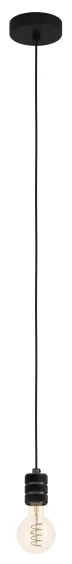 Eglo 43801 - Luster na lanku YORTH 1xE27/40W/230V čierna