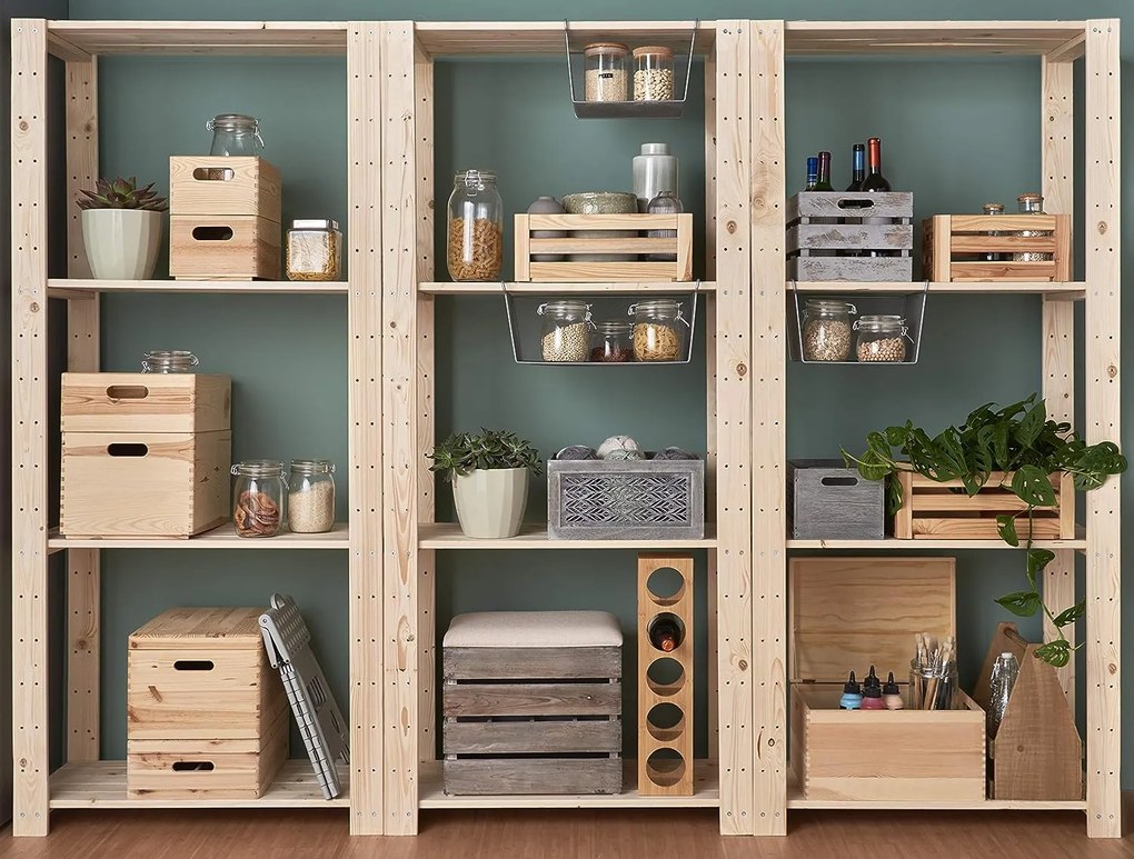 Zeller Present Kovový závesný prídavný kôš pod policu, sivá mriežka, 29x26 s výškou 19 cm, MESH