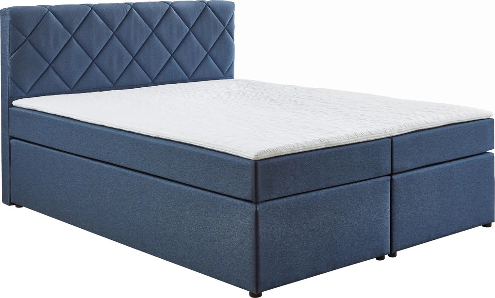 XXXLutz BOXSPRINGOVÁ POSTEĽ, 160/200 cm, tmavomodrá Carryhome - Online Only spálne - 002157008401