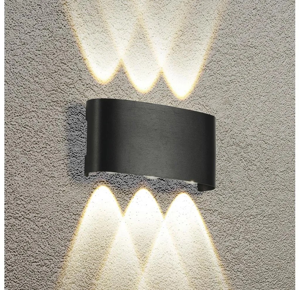 Brilagi - LED Vonkajšie nástenné svietidlo FLAREBOX LED/6W/230V čierna IP65