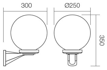 Redo 9789 - Vonkajšie nástenné svietidlo SFERA 1xE27/42W/230V IP44 biela