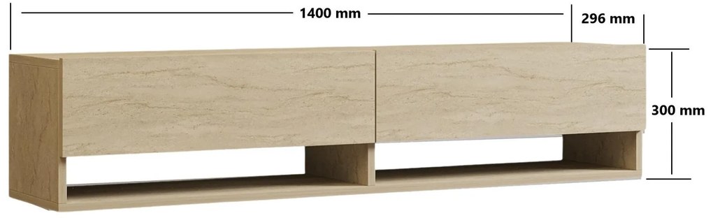 TV stolík/skrinka Agro (travertín). Akcia -19%. Vlastná spoľahlivá doprava až k Vám domov. 1101371