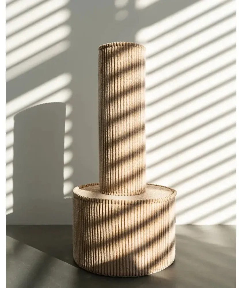 Svetlohnedý menčestrový detský pohovkový vankúš Roll – Wigiwama