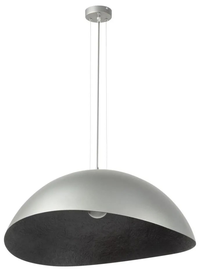 Luster na lanku SOLARIS 1xE27/60W/230V strieborná/čierna