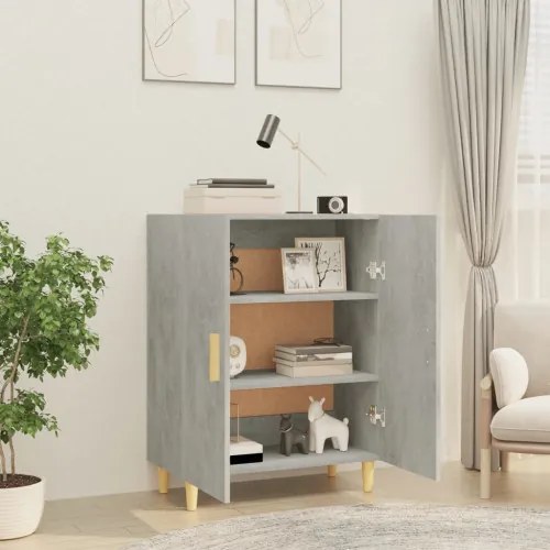 vidaXL Komoda betónovo sivá 70x34x90 cm spracované drevo-