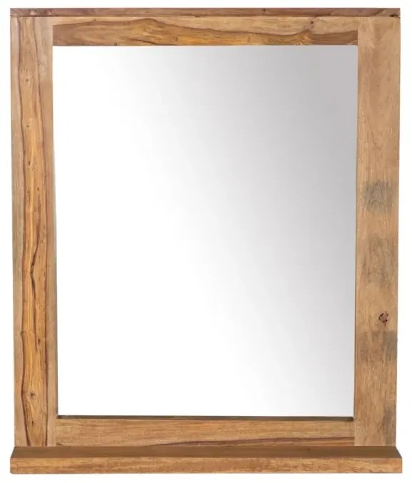 furniture-nabytek.cz - Masívne kúpeľňové zrkadlo Leeston z palisandru, lakované, hnedé – 68×13×78 cm