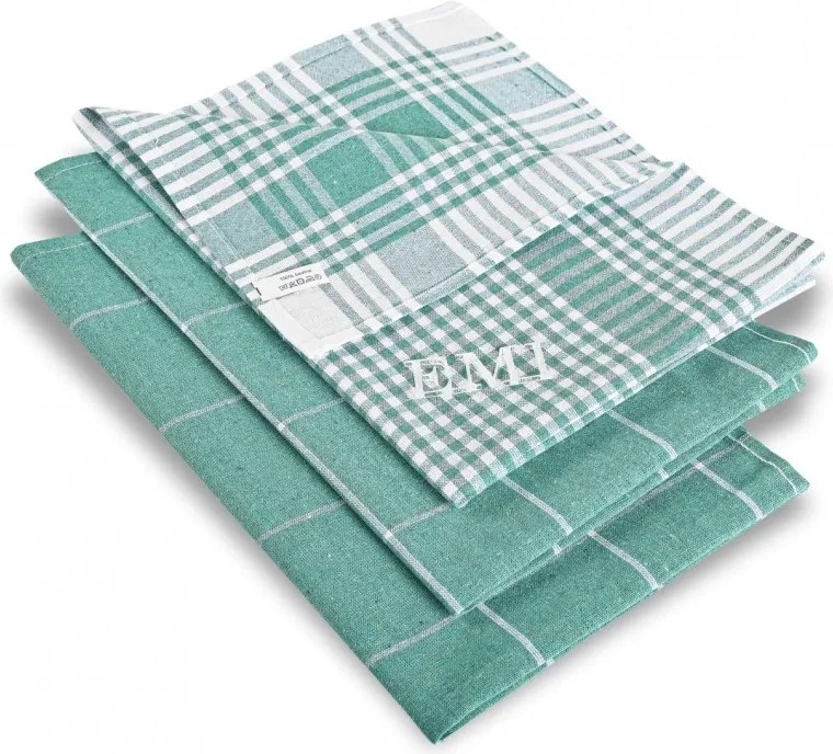 Utierky na riad tmavozelené set 3 ks EMI