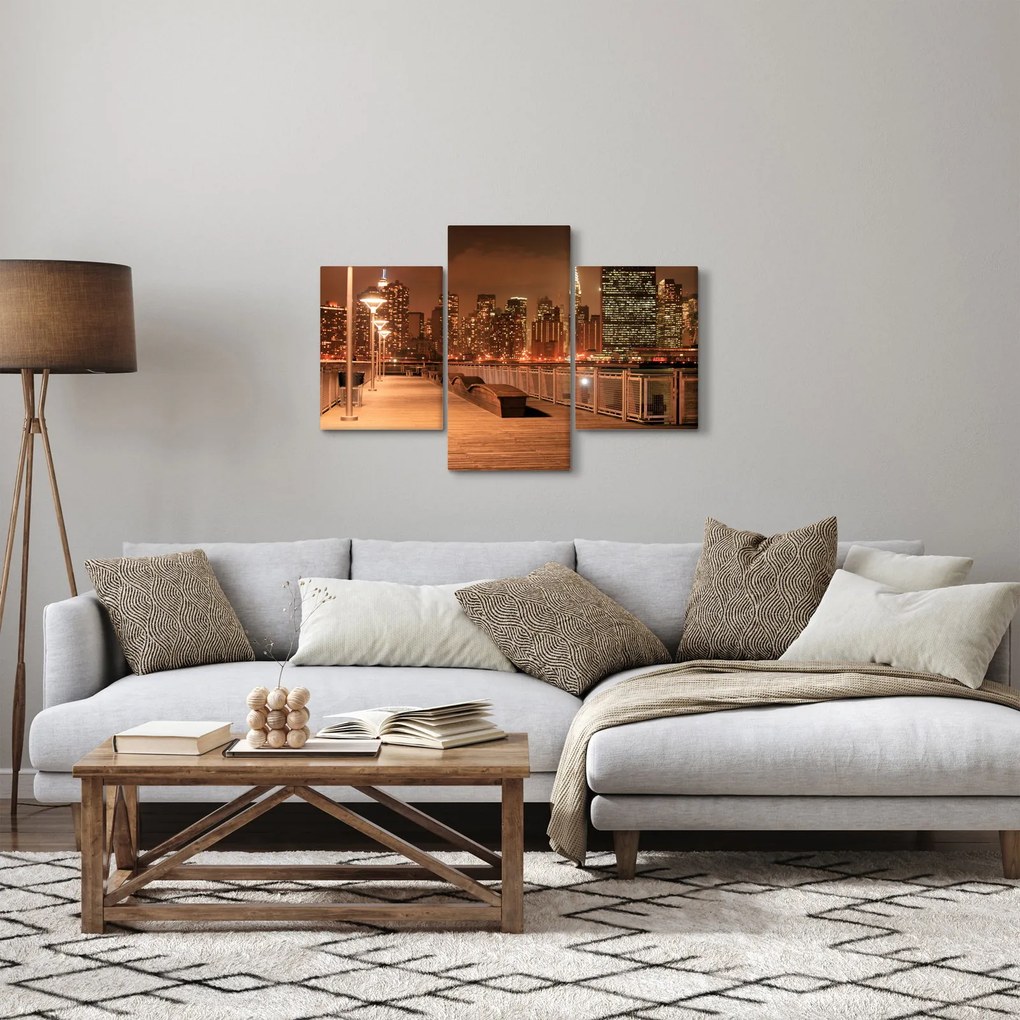 Obraz - Nočné mesto (90x60 cm)