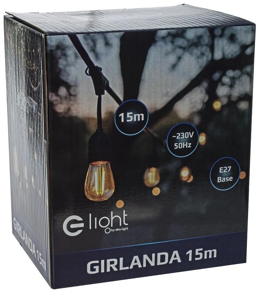 LED svetelná reťaz Basic1, 15m, (bez žiaroviek), b