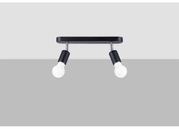 Sollux SL.1121 - Bodové svietidlo FORNES 2xE27/60W/230V čierna