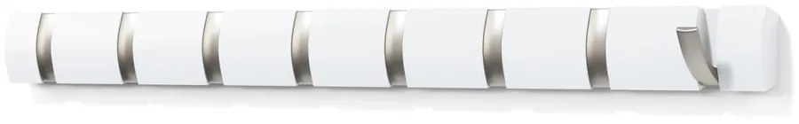 Biely nástenný vešiak z topoľového dreva Flip - Umbra