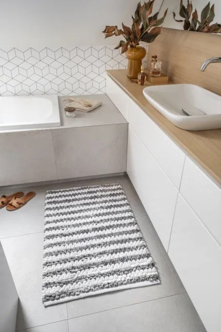 Kúpeľňový koberček LOOP čierny