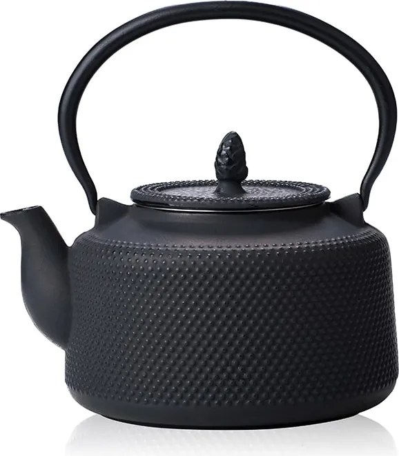 Takara - liatinová kanvica na čaj čierna