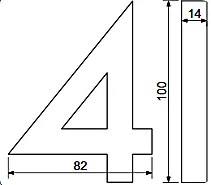 Domové čísla RICHTER 3D (čierná matná), 2