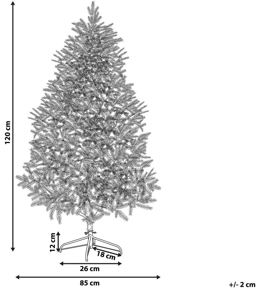 Zasnežený vianočný stromček 120 cm biely FORAKER Beliani
