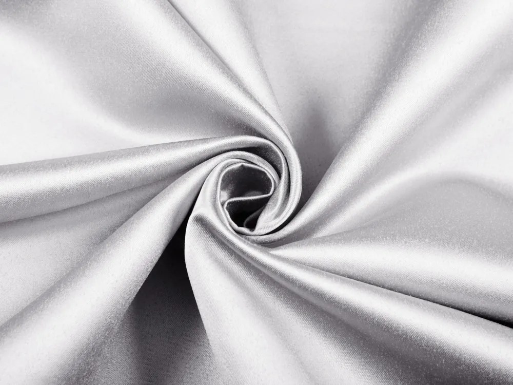 Biante Saténový obdĺžnikový obrus polyesterový Satén LUX-034 Svetlo strieborný 100x140 cm