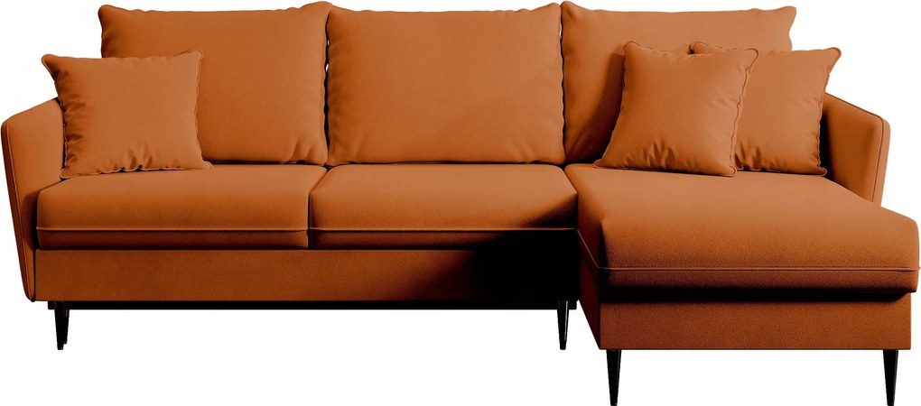 Rohová sedacia súprava Vivaldio L (medená čierna)