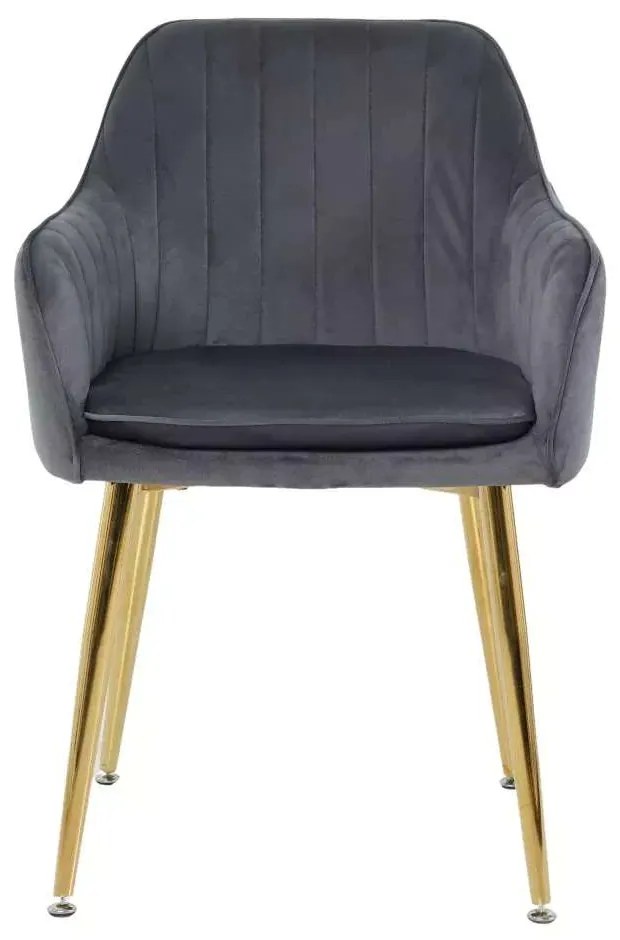 LuxuryForm DESIGN Stolička AUSTIN VELUR - tmavo šedá