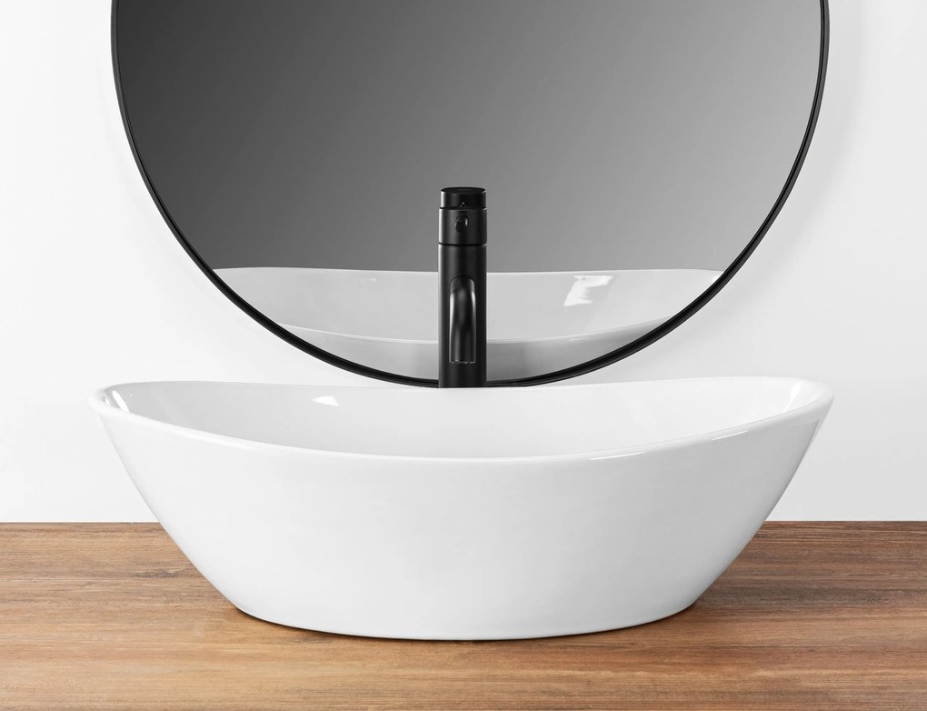 Rea Kate, umývadlo na dosku 555x335x160 mm, biela, REA-U6801