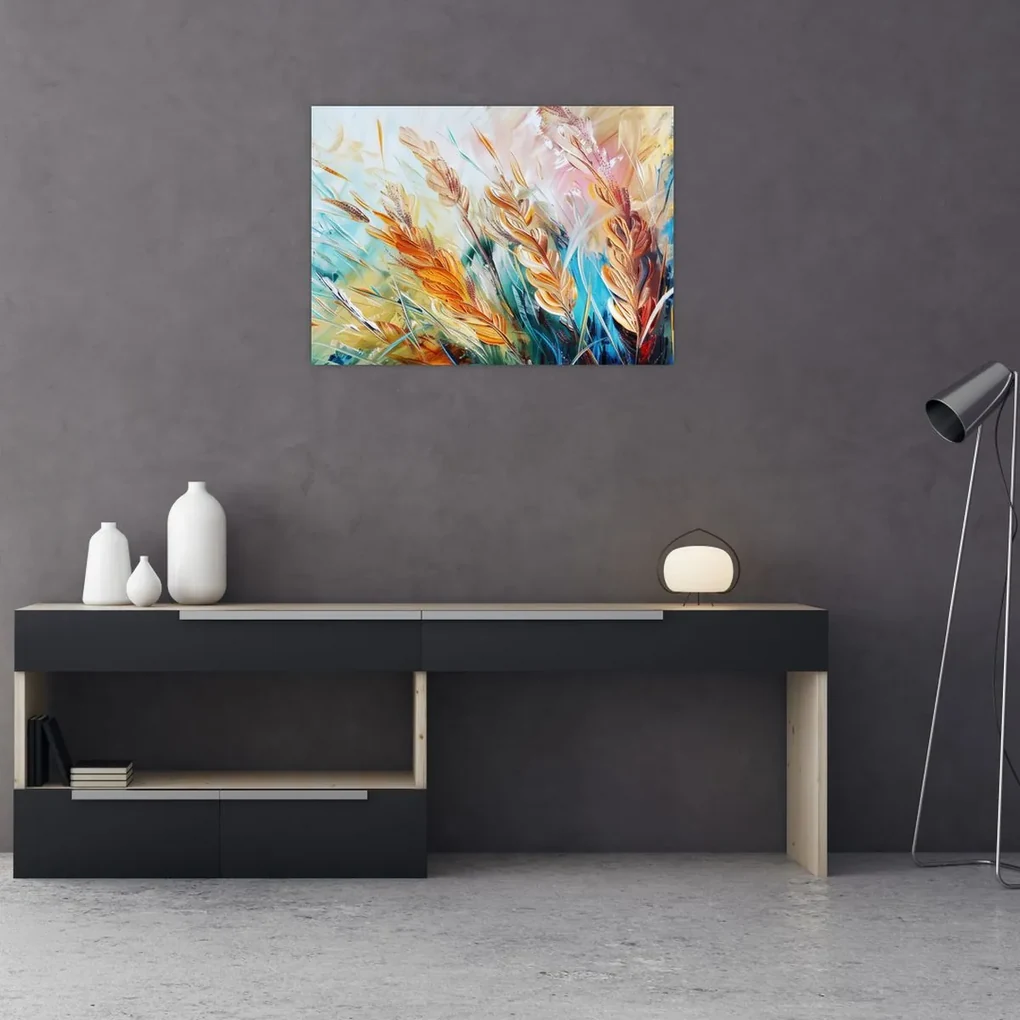 Obraz - Pšenica, abstrakcia (70x50 cm)