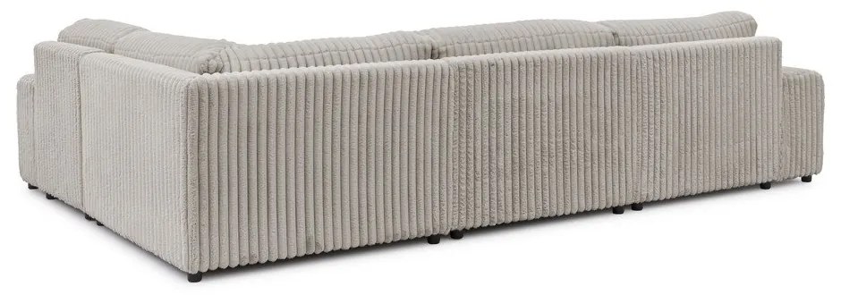 Svetlosivá menčestrová rohová pohovka (pravý roh/do tvaru "U") Justin – Ropez