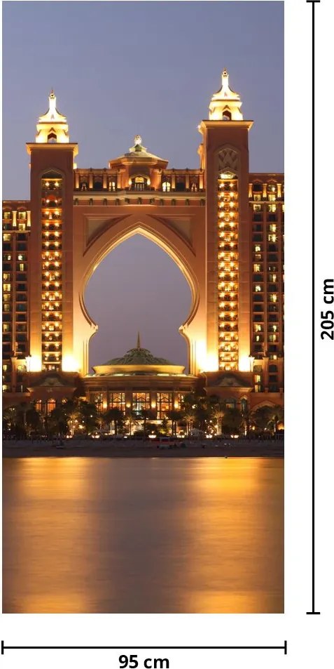 Fototapeta na dvere - Stavba v Dubaji (95x205cm)