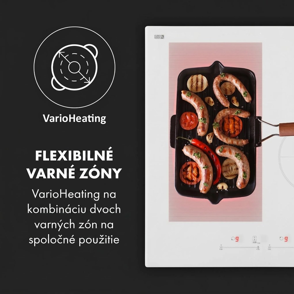 Klarstein Delicatessa 77 Hybrid, vstavaná indukčná varná doska, 7000 W, 4 zóny