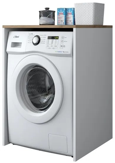 Skrinka na práčku RANI 65x91,8 cm biela/hnedá