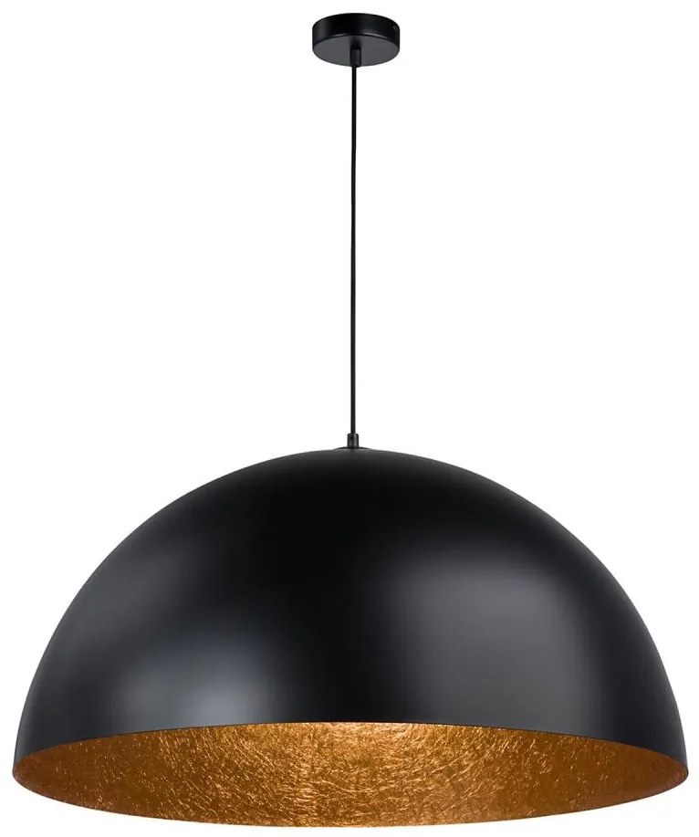 Luster na lanku SFERA 1xE27/60W/230V pr. 35 cm čierna/medená