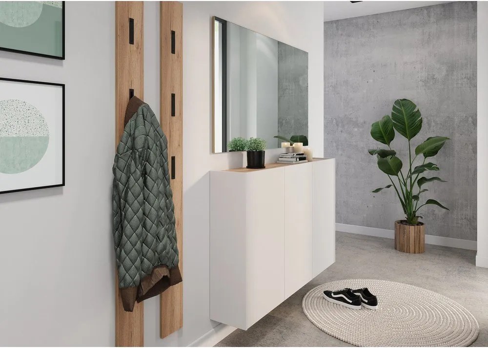 Krémová skrinka v dekore duba 138x87x25 cm Libbiano – Germania