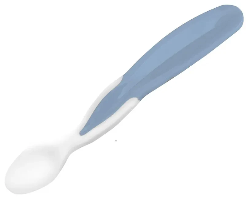 Detská dvojkomorová miska s lyžičkou Baby Ono modrá 200 a 150 ml