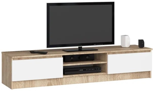 Stolík pod TV RTV K 160 CLP sonoma / biely