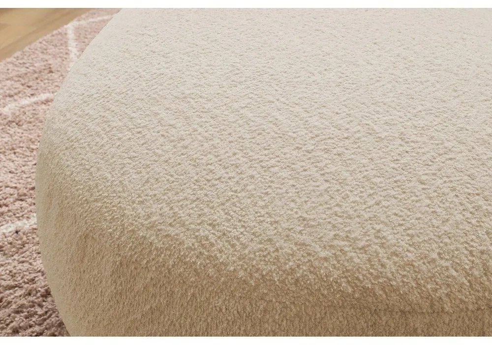 Béžová podnožka z textílie bouclé Saint-Germain – Bobochic Paris