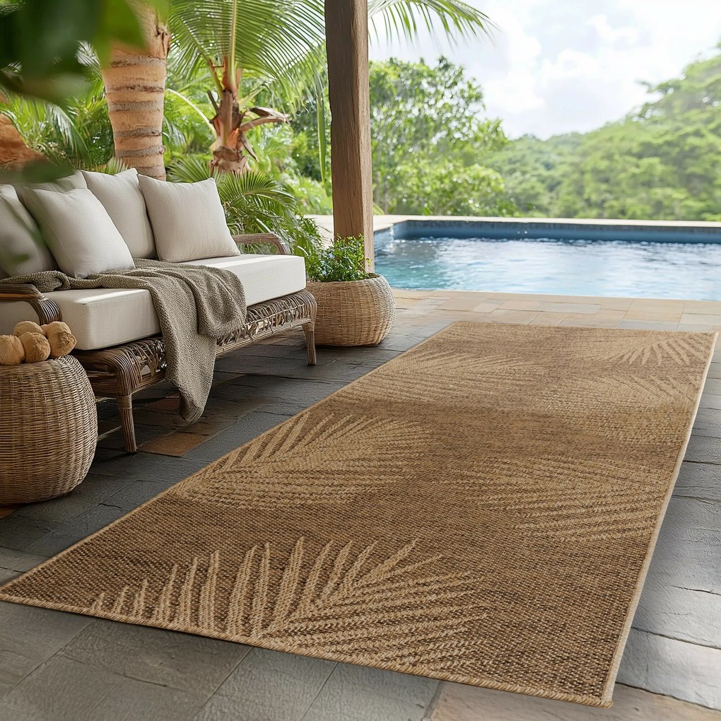 Ayyildiz, Koberec behúň Timber 1403 brown - na von aj na doma, 80x250, hnedá, chodba / predsieň