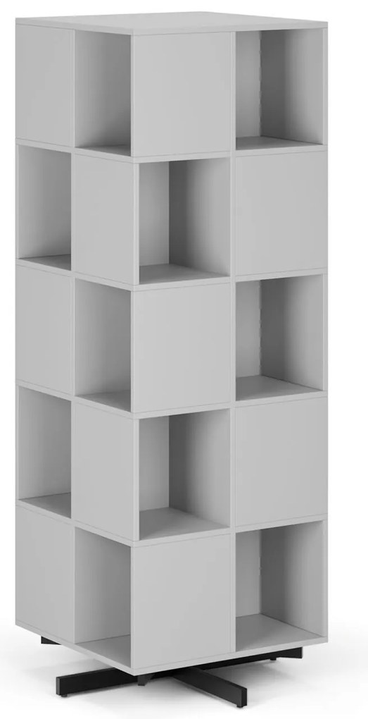 Otočný regál, 680×680×1932 mm, 4x 5 oddielov, sivá