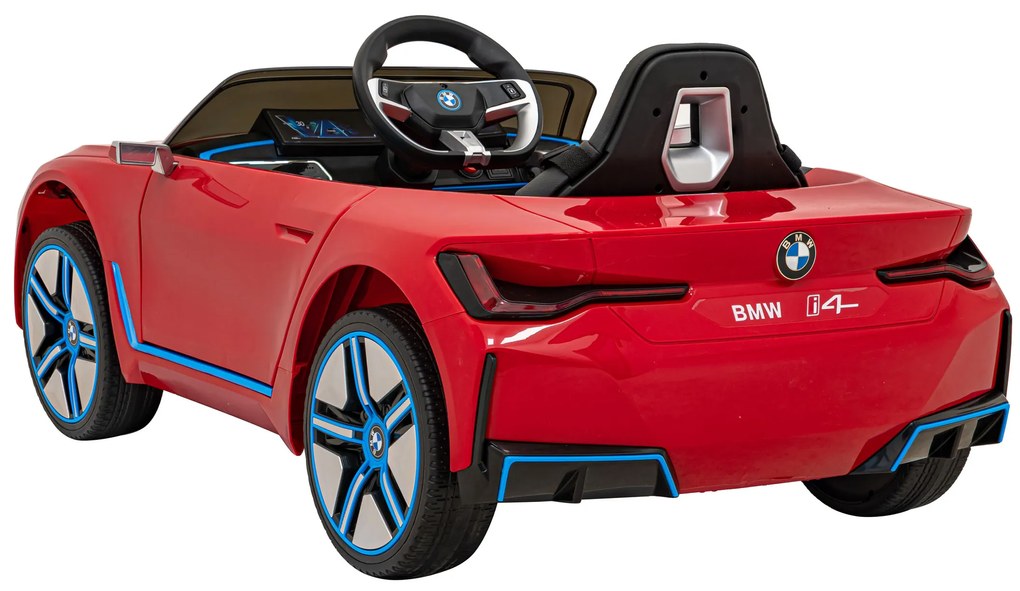 BMW i4 auto na batérie pre deti červené + diaľkové ovládanie